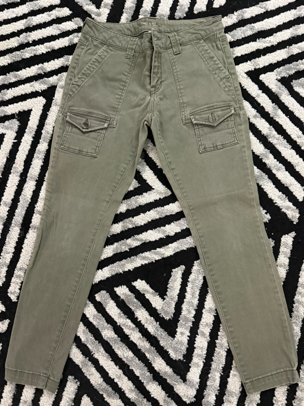 GAP Olive Green Cargo Slim Jeans